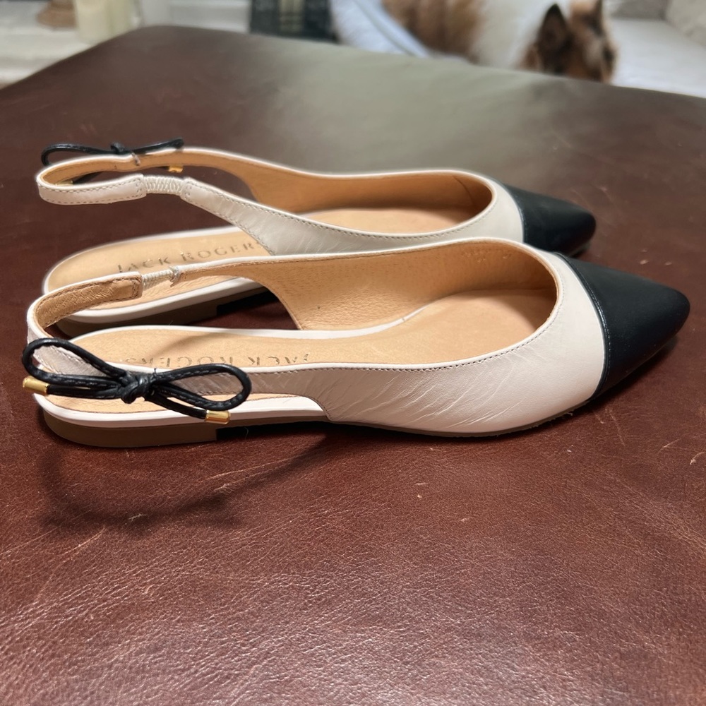 Jack rodgers leather sling backs size 9